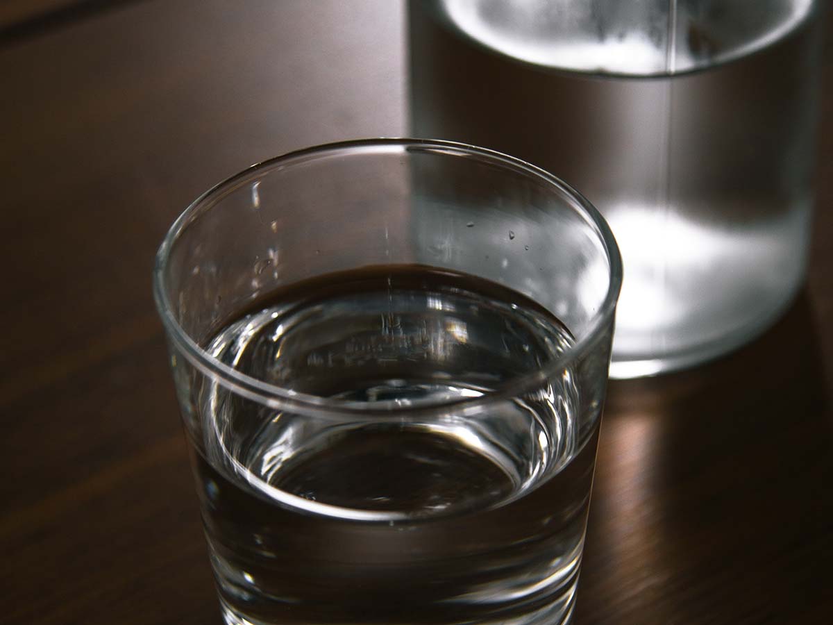 Water in a glass